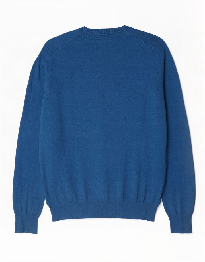 Marks & Spencer Herre V-hals sweater Stor blå bomuld