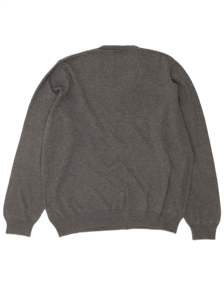 Marks & Spencer Herre Regular Fit V-hals sweater Stor grå bomuld