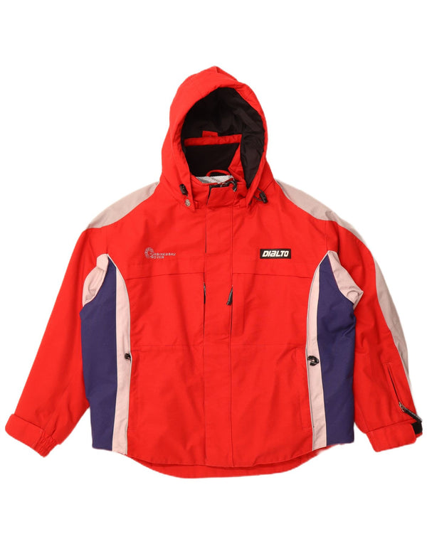 Dialto Herre Cortina Regnjakke med hætte UK 44 2XL Rød Colourblock Nylon