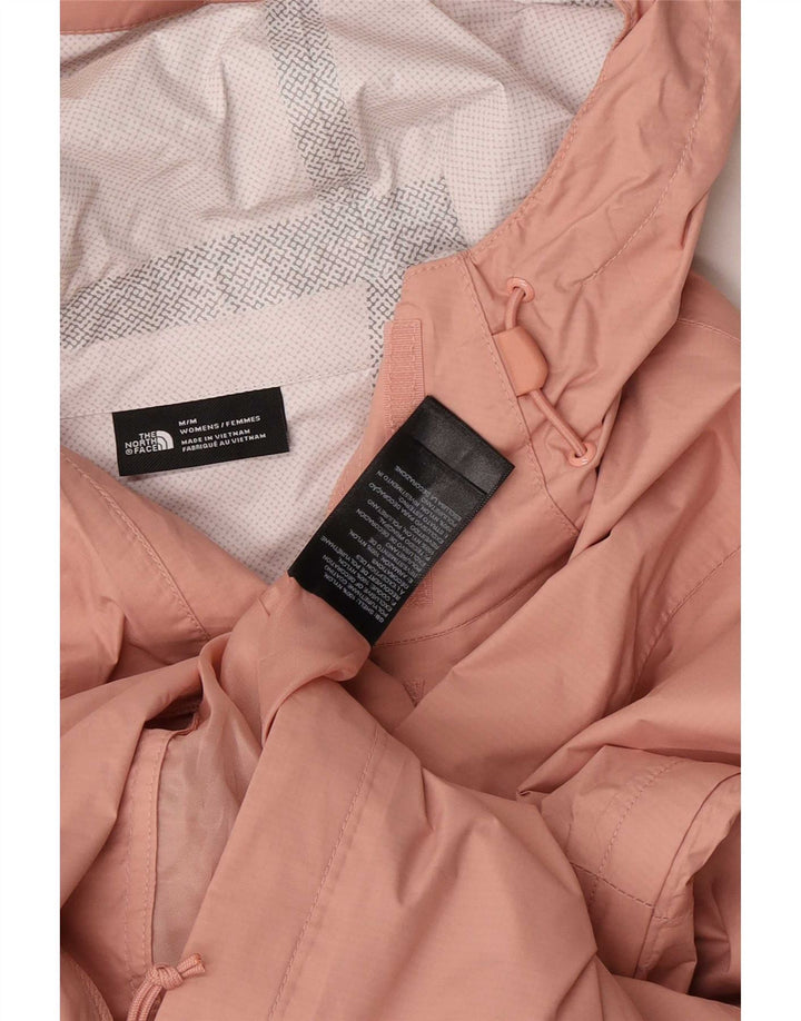 The North Face Regnjakke med hætte til kvinder UK 14 Medium Pink Nylon