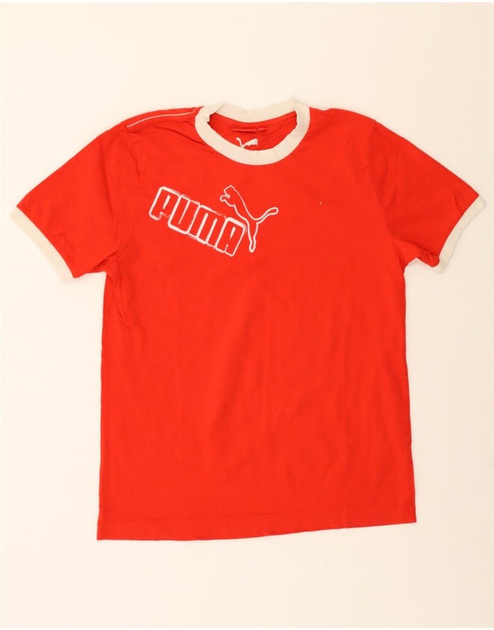 PUMA Mens Graphic T-Shirt Top Large Red Cotton Vintage Puma and Second-Hand Puma from Messina Hembry 