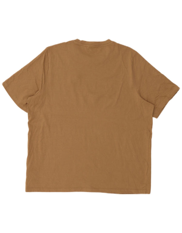 Puma Herre T-Shirt Top 2XL Beige Bomuld