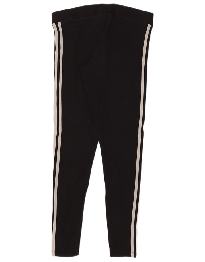 Adidas Dame Leggings UK 12 Medium Sort Bomuld