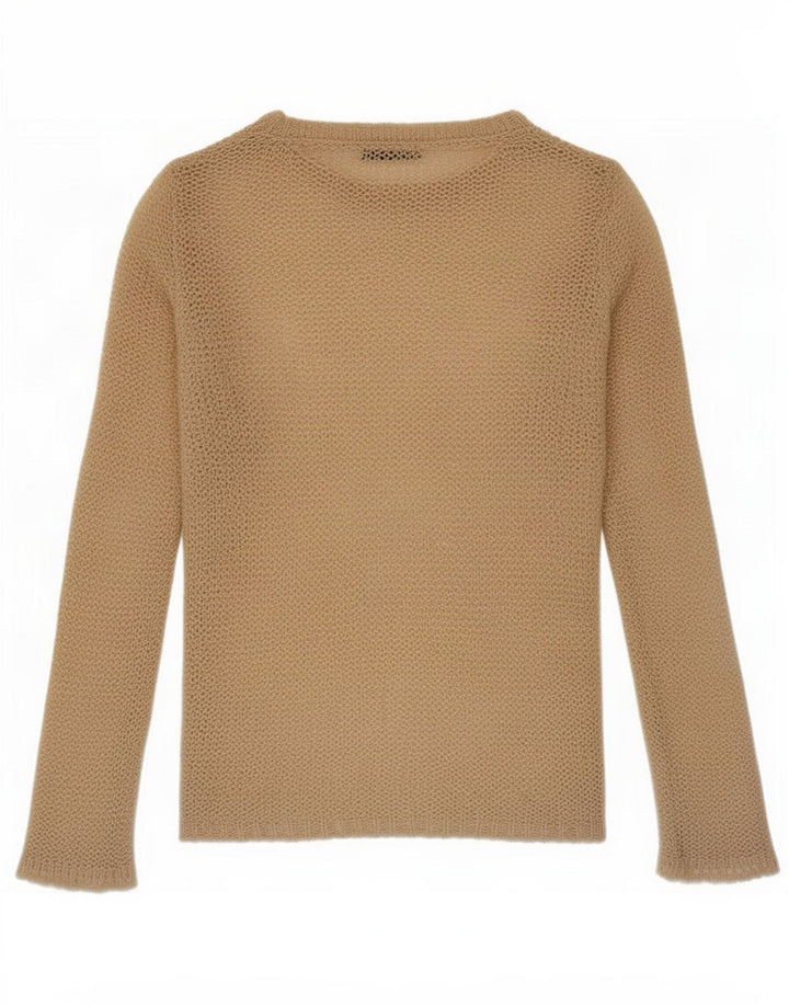 Zara Dame Se Through Top Langærmet UK 10 Small Beige