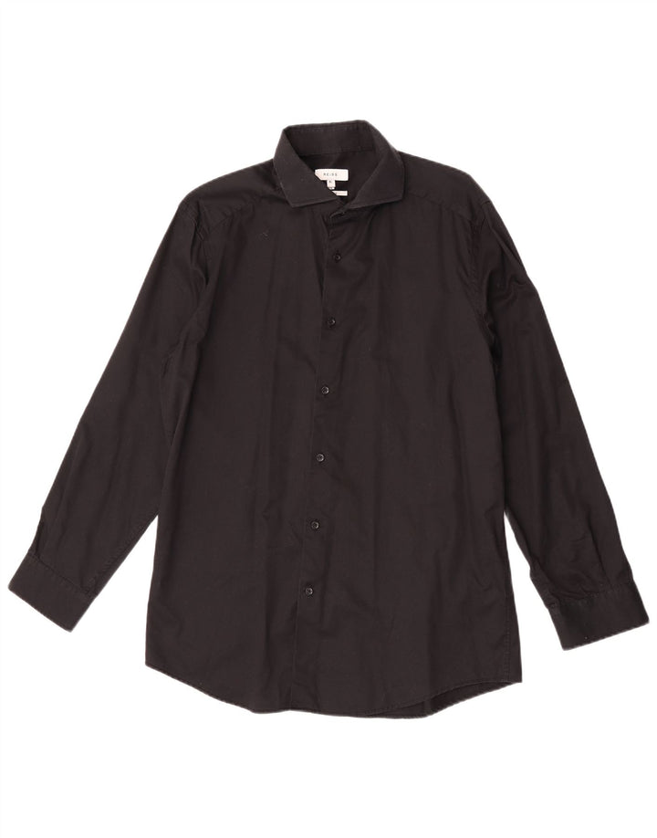 Reiss Slim Fit skjorte til kvinder XL sort bomuld