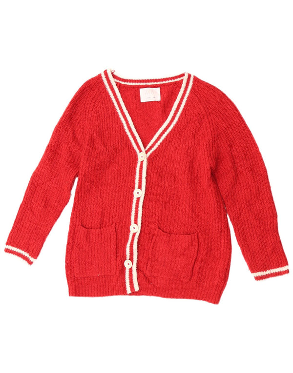 Zara Pige Cardigan Sweater 9-10 År Rød Akryl