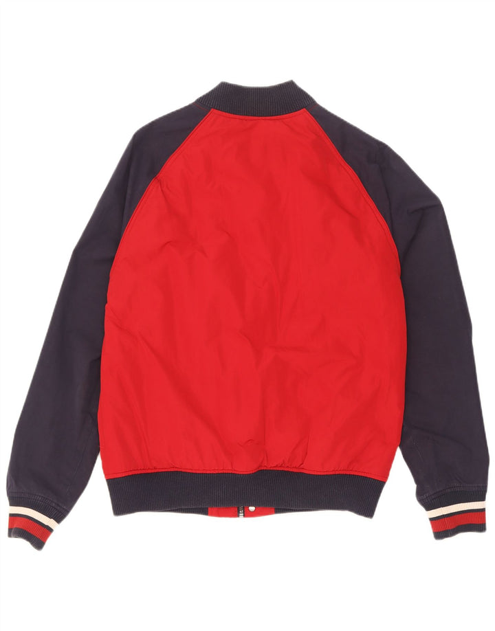 Tommy Hilfiger Herre grafisk bomberjakke UK 36 Lille rød farveblok