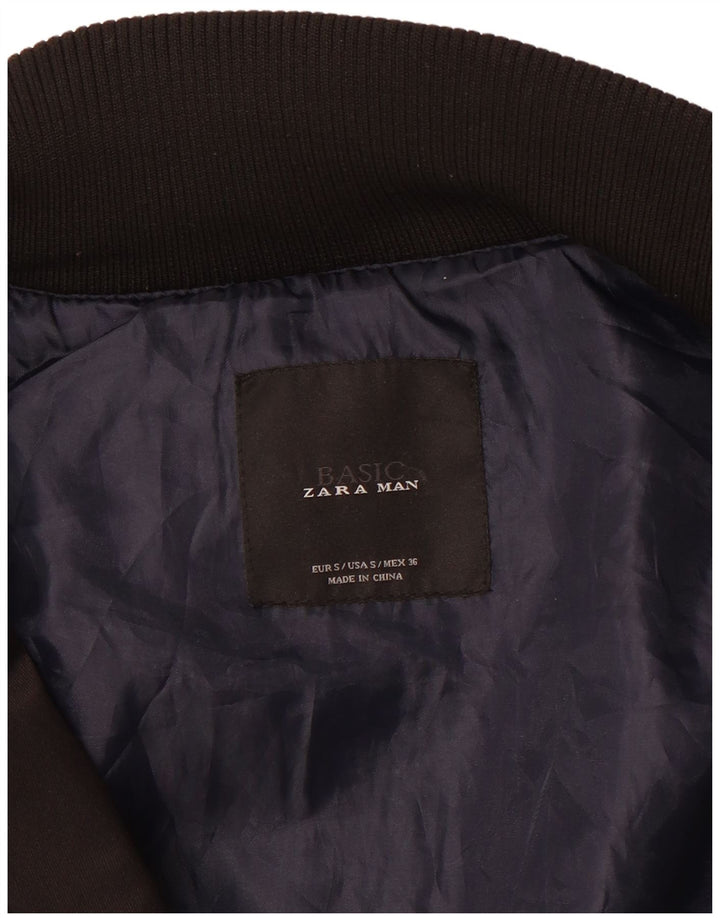 Zara Herre Military Bomber Jacket UK 36 Small Black