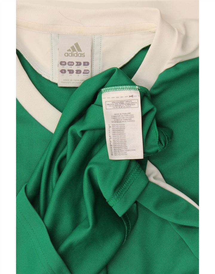 Adidas Herre Climalite T-Shirt Top Medium Grøn Colourblock Polyester