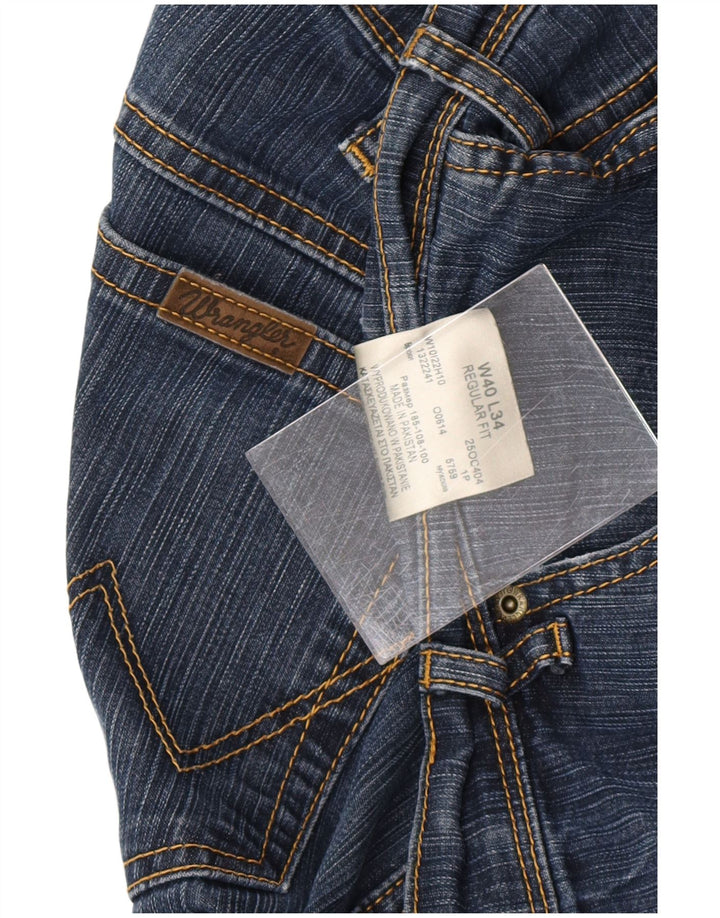 WRANGLER Herre Regular Fit Straight Jeans W40 L34 Blå Bomuld
