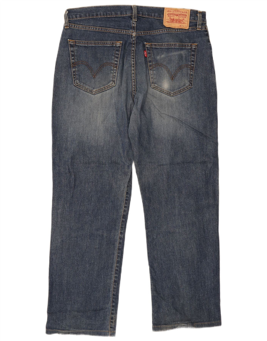 Levi's Herre 751 Straight Jeans W36 L29 Marineblå Bomuld