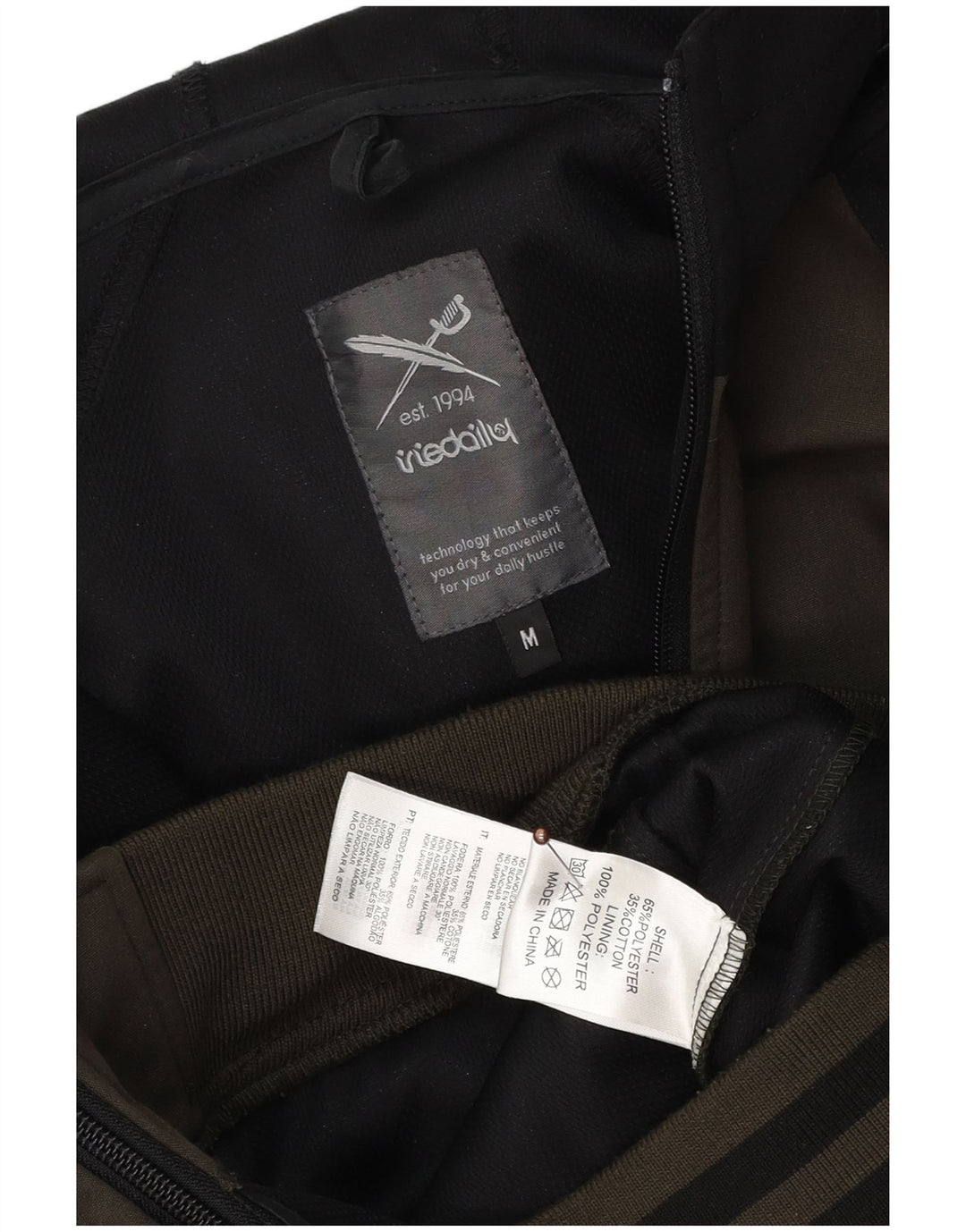 Iriedaily Herre Bomber Jacket UK 38 Medium Khaki Colourblock Polyester