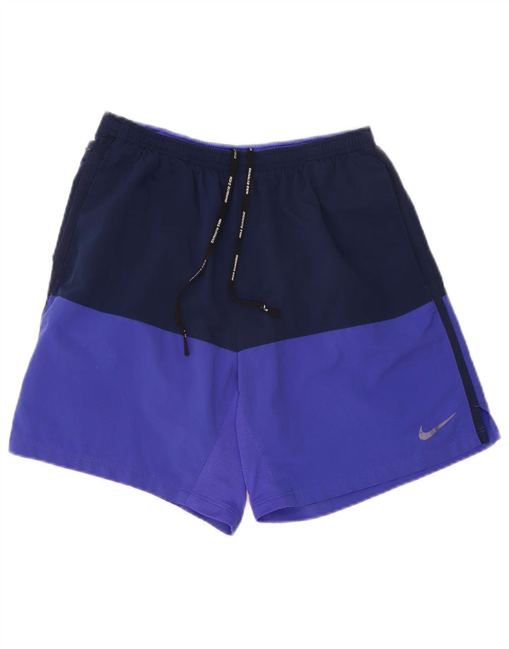 Nike Sportshorts til mænd Medium Marineblå Colourblock Polyester