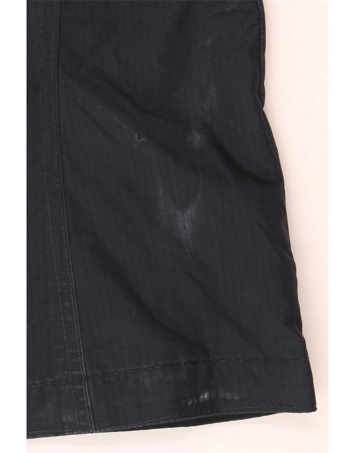 Hollister Dame hætte vindjakke UK 10 Small Navy Blue Polyester