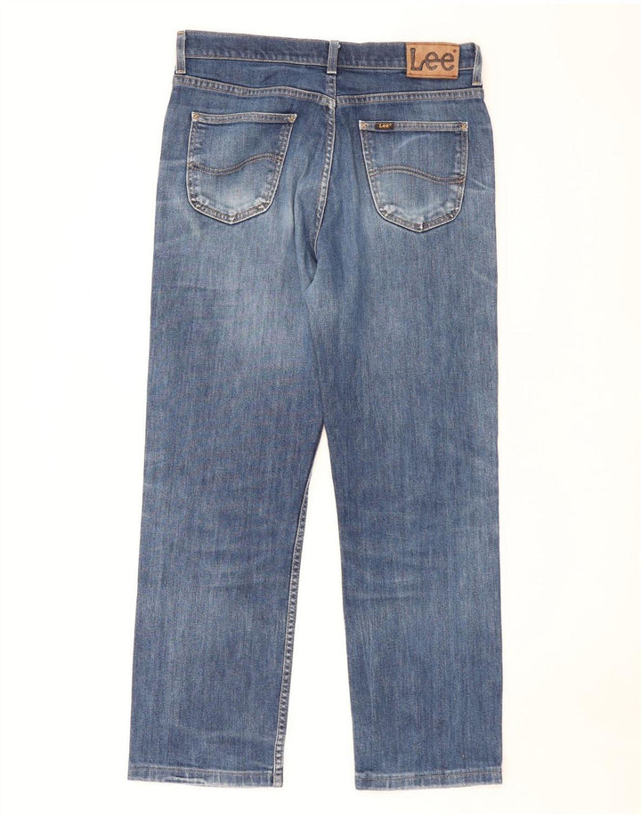 Lee Straight Jeans til mænd W34 L30 blå bomuld