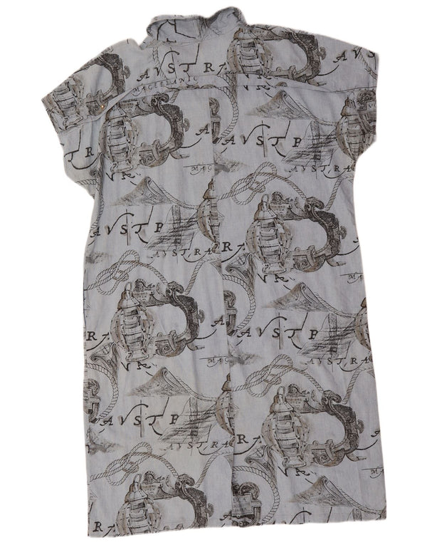 Romy Dame Graphic Shift Kjole IT 54 3XL Blå