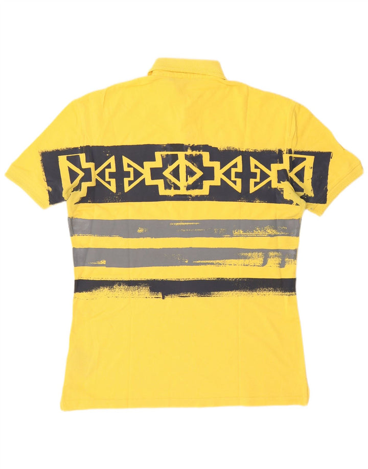 Antony Morato Herre poloshirt Stor gul geometrisk bomuld