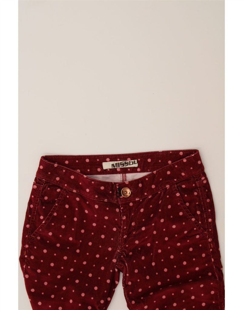 MISS SIXTY Girls Corduroy Shorts 11-12 Years W26  Burgundy Spotted Cotton Vintage Miss Sixty and Second-Hand Miss Sixty from Messina Hembry 