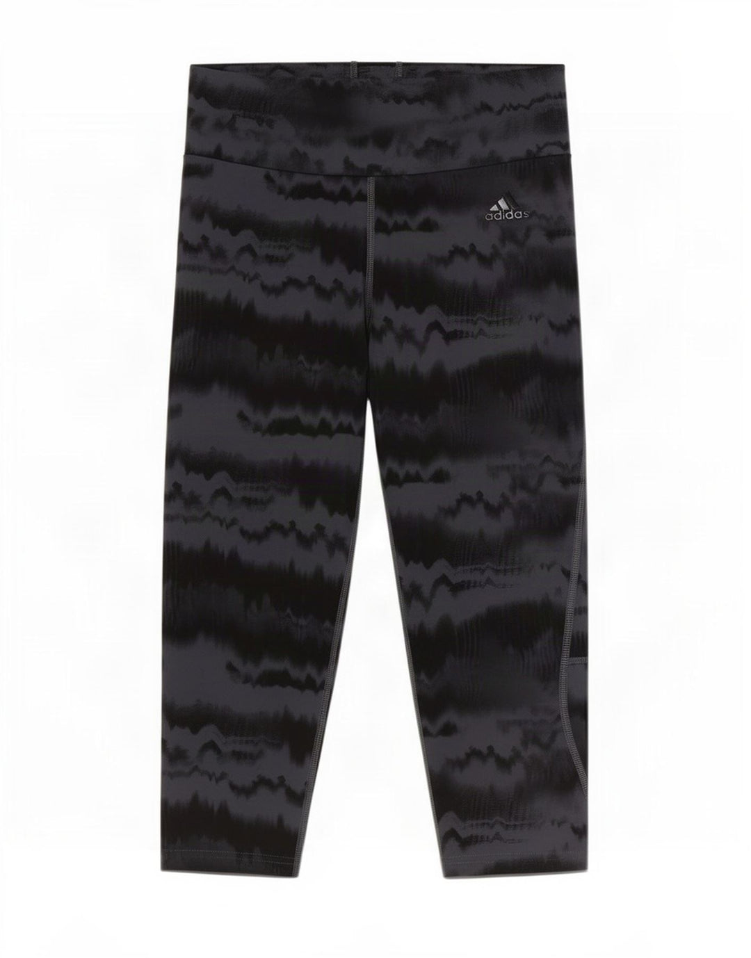 Adidas Dame Capri Leggings UK 8/10 Small Grey Tie Dye Polyester