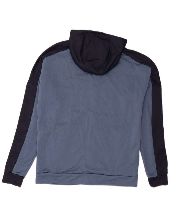 Adidas Hættetrøje med lynlås til mænd Large Blue Colourblock Polyester