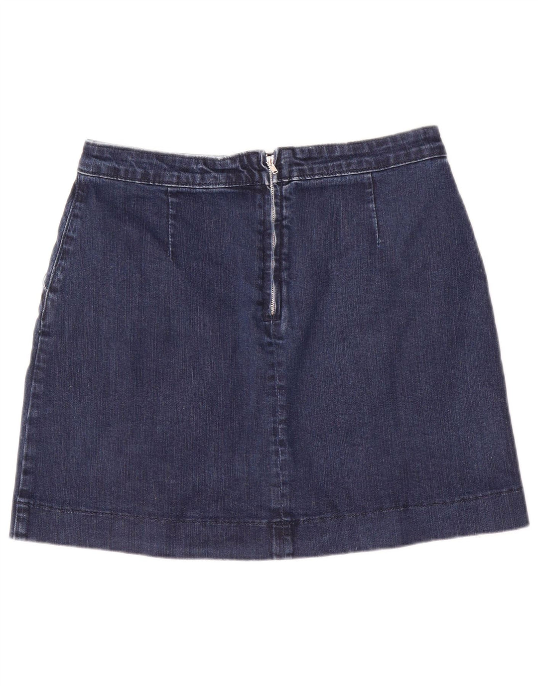 Oasis Dame denimnederdel UK 12 Medium W28 Marineblå Bomuld