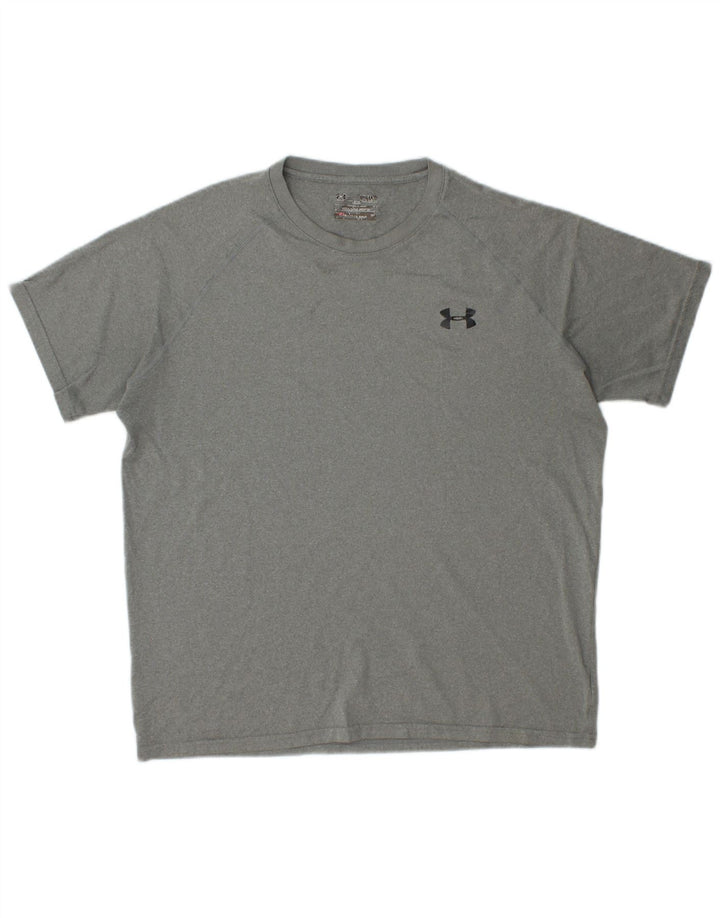 UNDER ARMOUR Herre Heat Gear T-Shirt Top Medium Grå