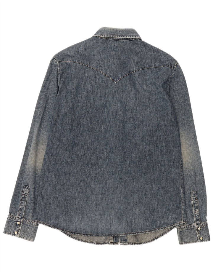 Energie Herre Denim Skjorte Stor Blå Bomuld