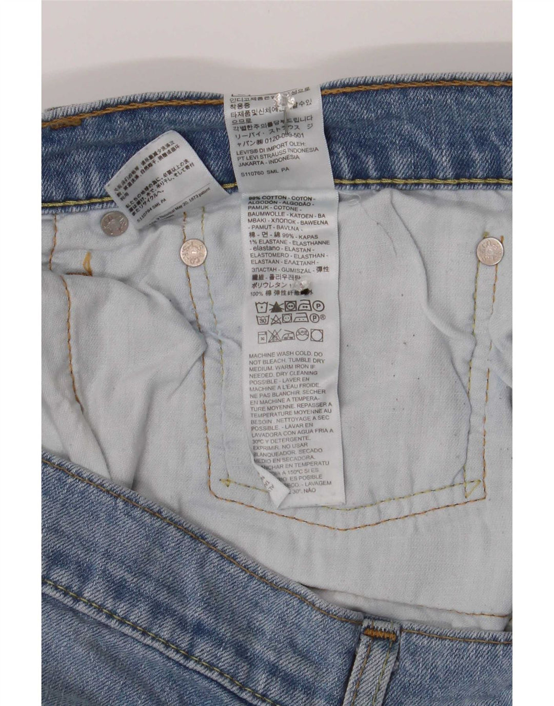 Levi's Herre 511 Slim Jeans W36 L32 Blå Bomuld