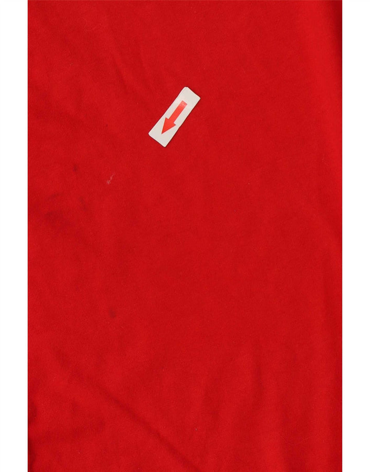 Champion Herre Grafisk T-Shirt Top Stor Rød Bomuld