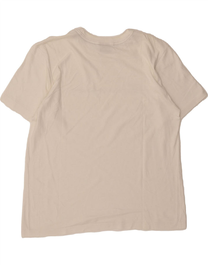 CHAMPION Womens Graphic T-Shirt Top UK 14 Medium White Cotton Vintage Champion and Second-Hand Champion from Messina Hembry 