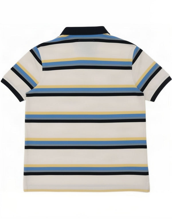 Besætningstøj Herre Rugby Polo Shirt Stor hvid stribet bomuld