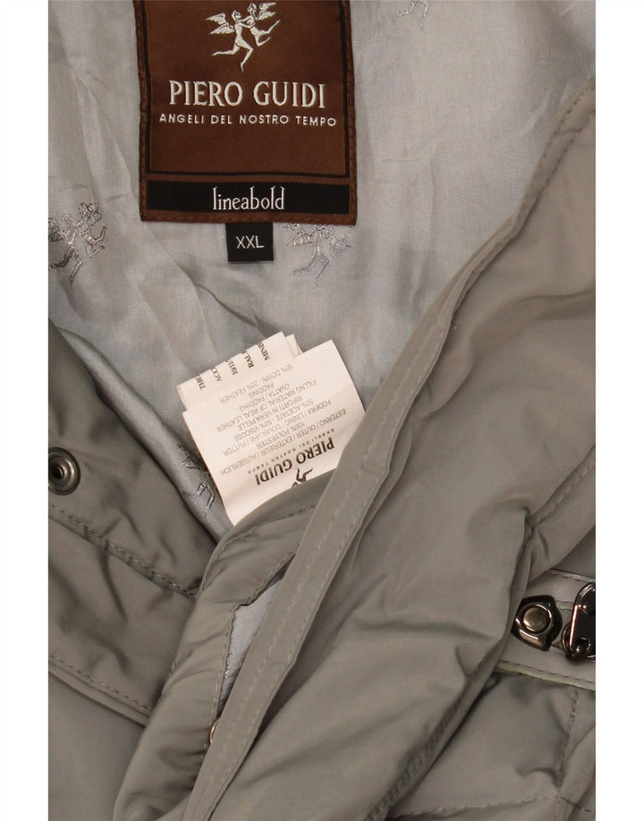 Piero Guidi Herre Polstret Frakke UK 44 2XL Grå Polyester