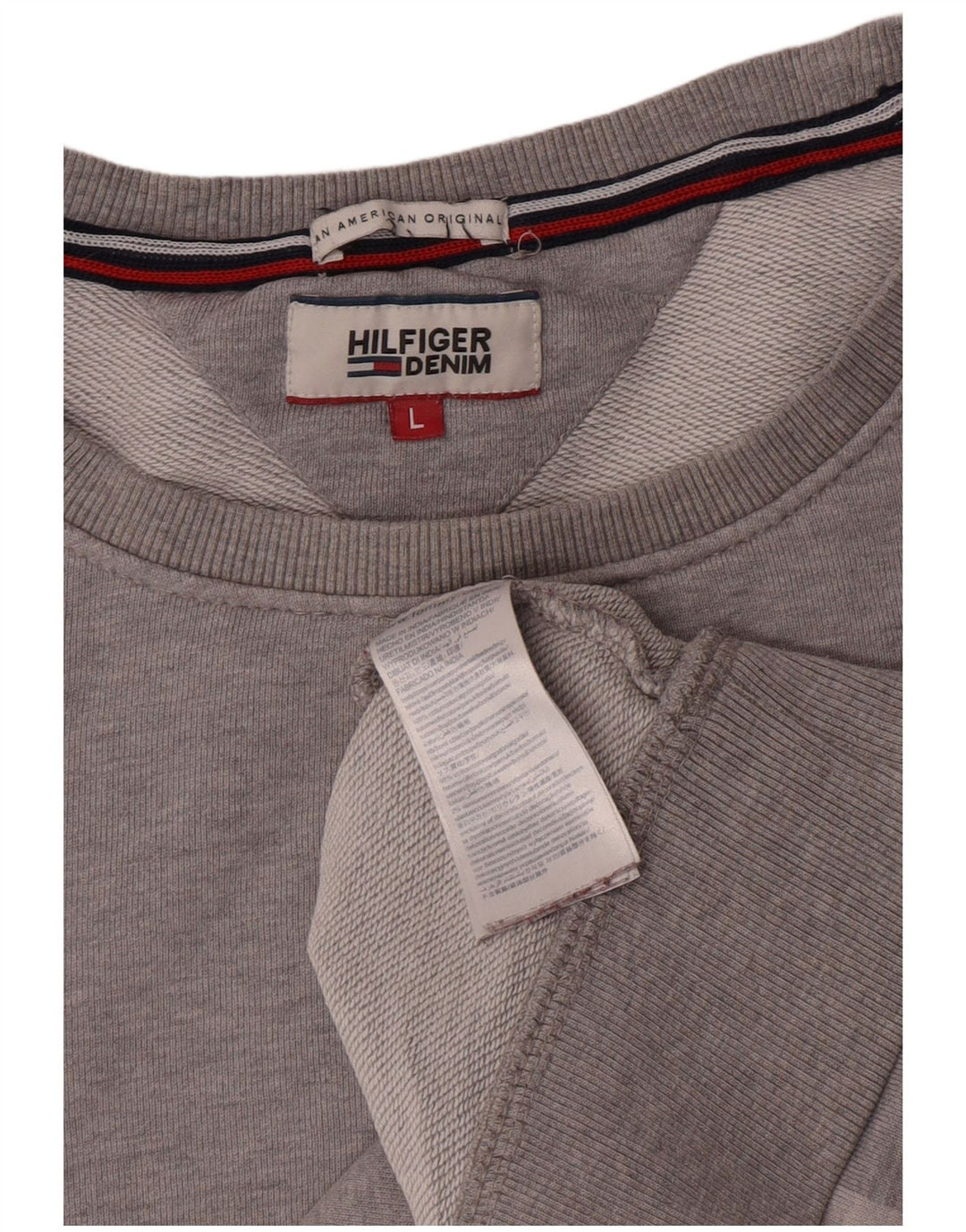 Tommy Hilfiger Herre Grafisk Sweatshirt Jumper Stor Grå Bomuld