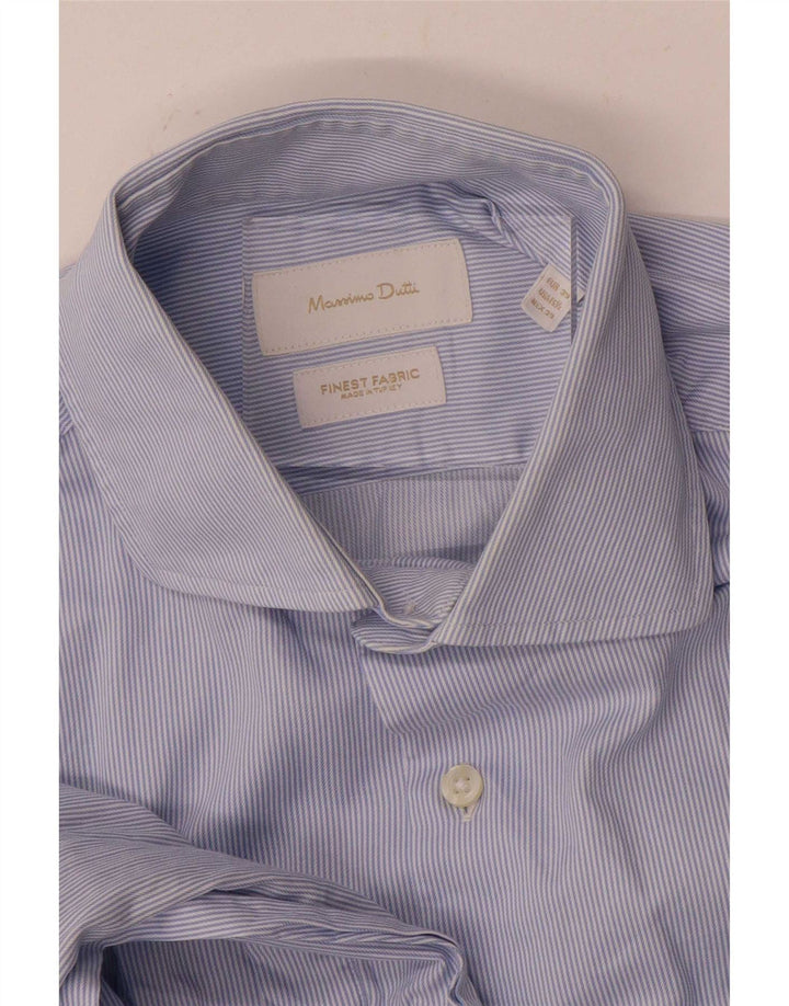 Massimo Dutti Herreskjorte str. 39 15 1/2 Medium Blue Pinstripe