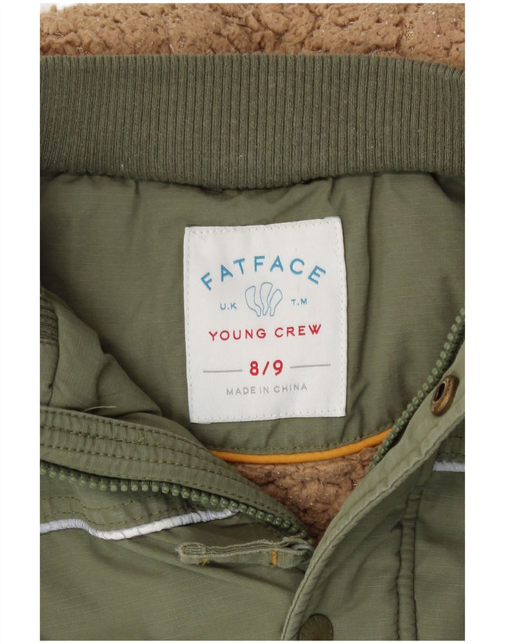 Fat Face drenge hættejakke parka 8-9 år Khaki Cotton