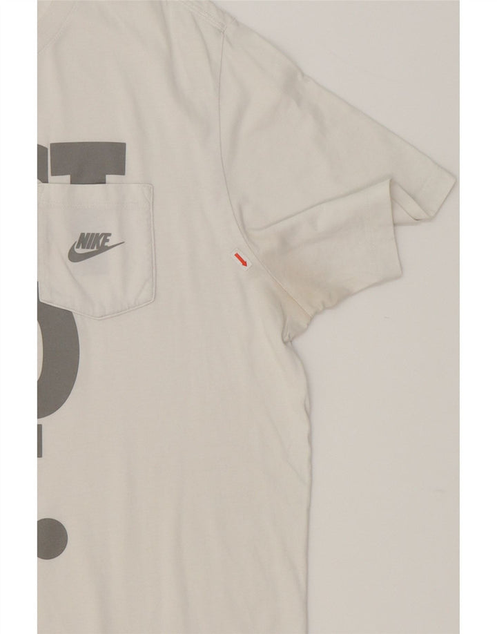 NIKE Mens Graphic T-Shirt Top XL White Cotton Vintage Nike and Second-Hand Nike from Messina Hembry 