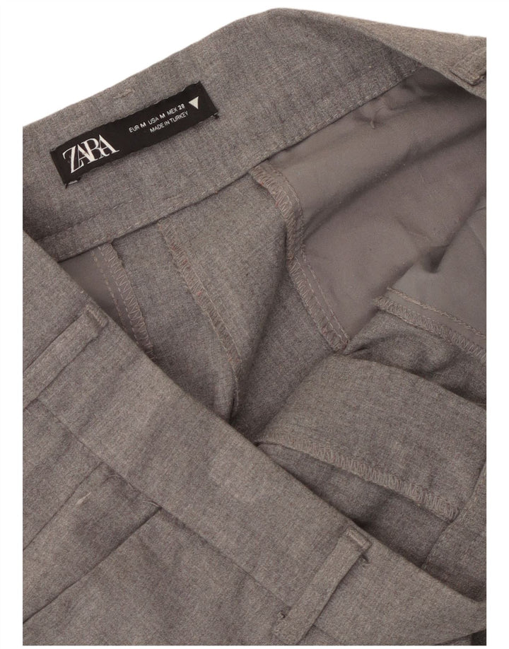 Zara Dame Chinobukser med brede ben Medium W30 L30 Grå