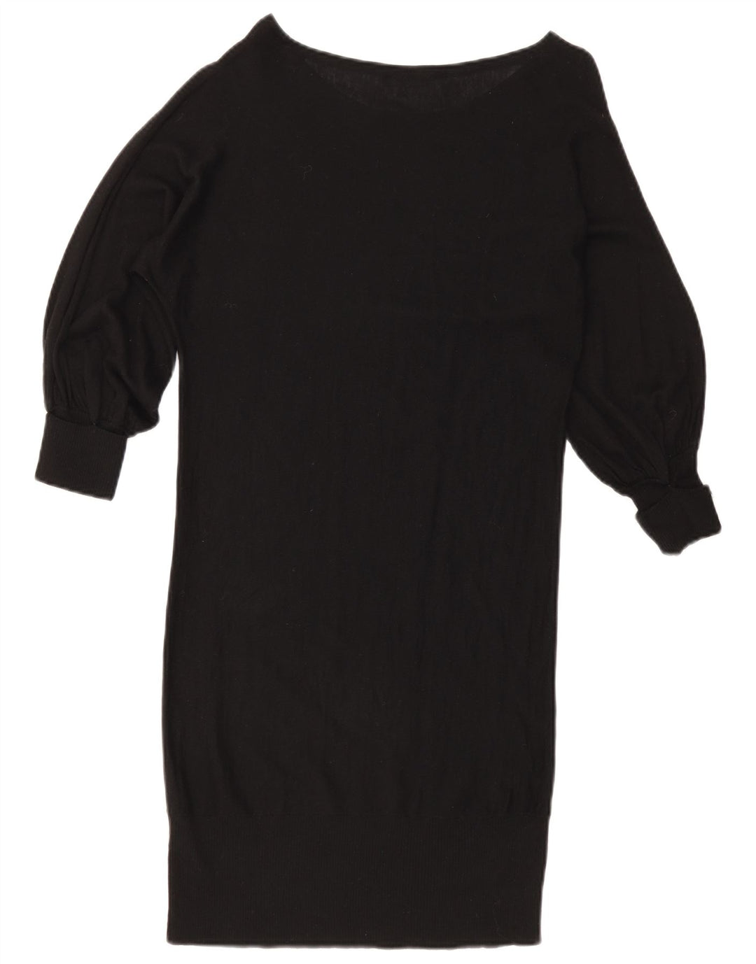 Massimo Dutti Dame Langærmet Jumper Dress UK 10 Small Black Wool