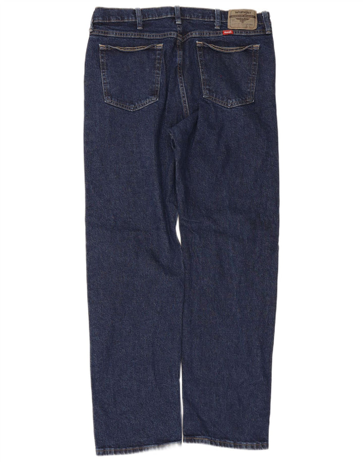 Wrangler Straight Jeans til mænd W36 L32 Marineblå Bomuld