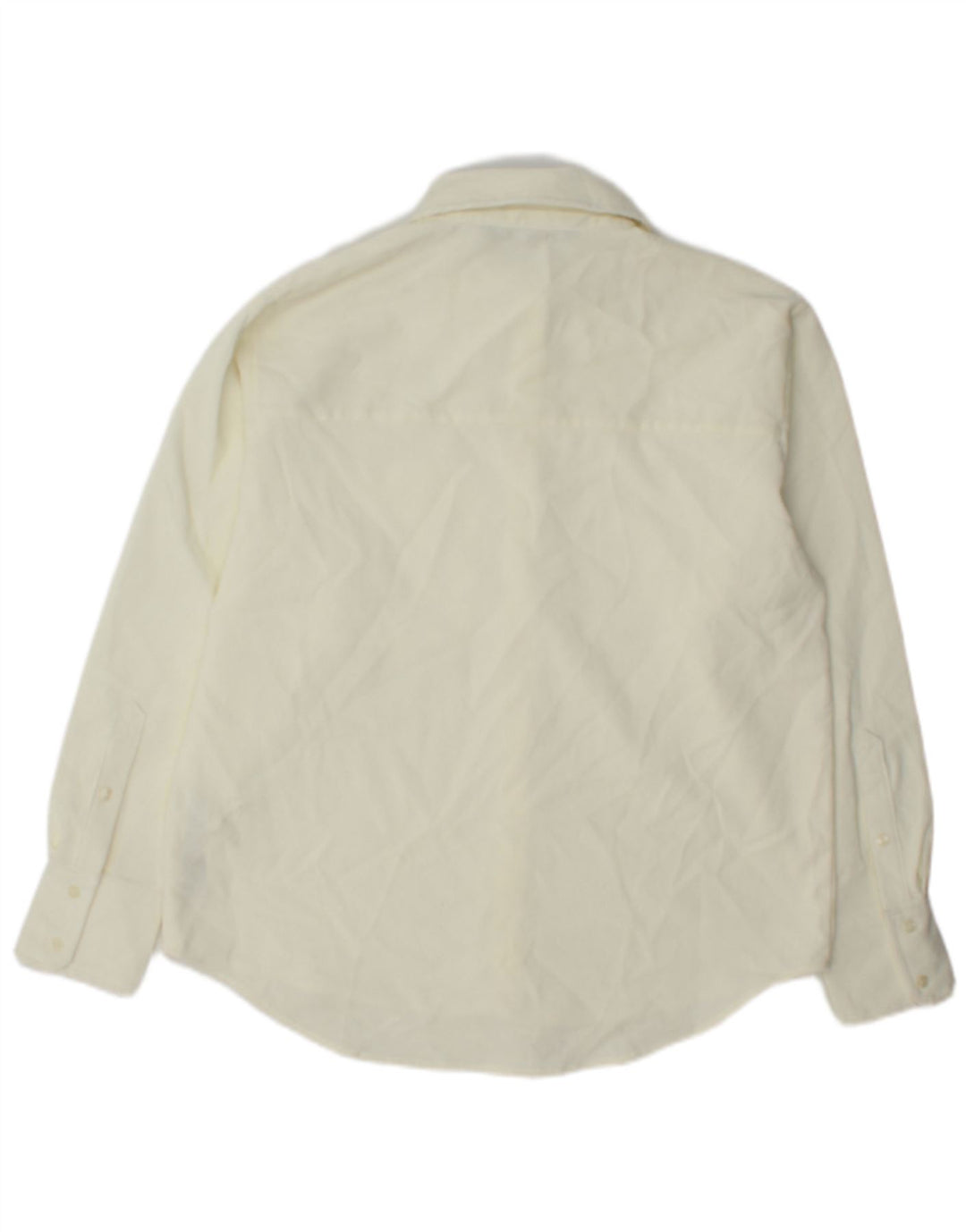 Zara Dame Oversized Corduroy Shirt UK 10 Small Off White Polyester