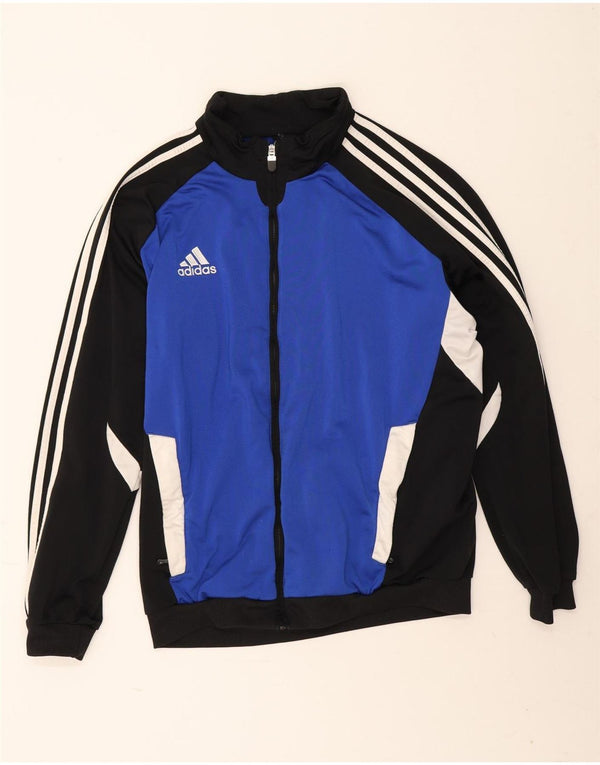 Adidas Træningsdragt til mænd Top jakke UK 44/46 Large Blue Colourblock Polyester