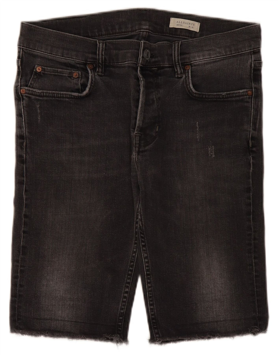 All Saints Herre Denim Shorts W30 Medium Grå