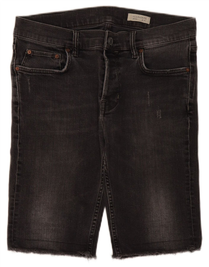 All Saints Herre Denim Shorts W30 Medium Grå