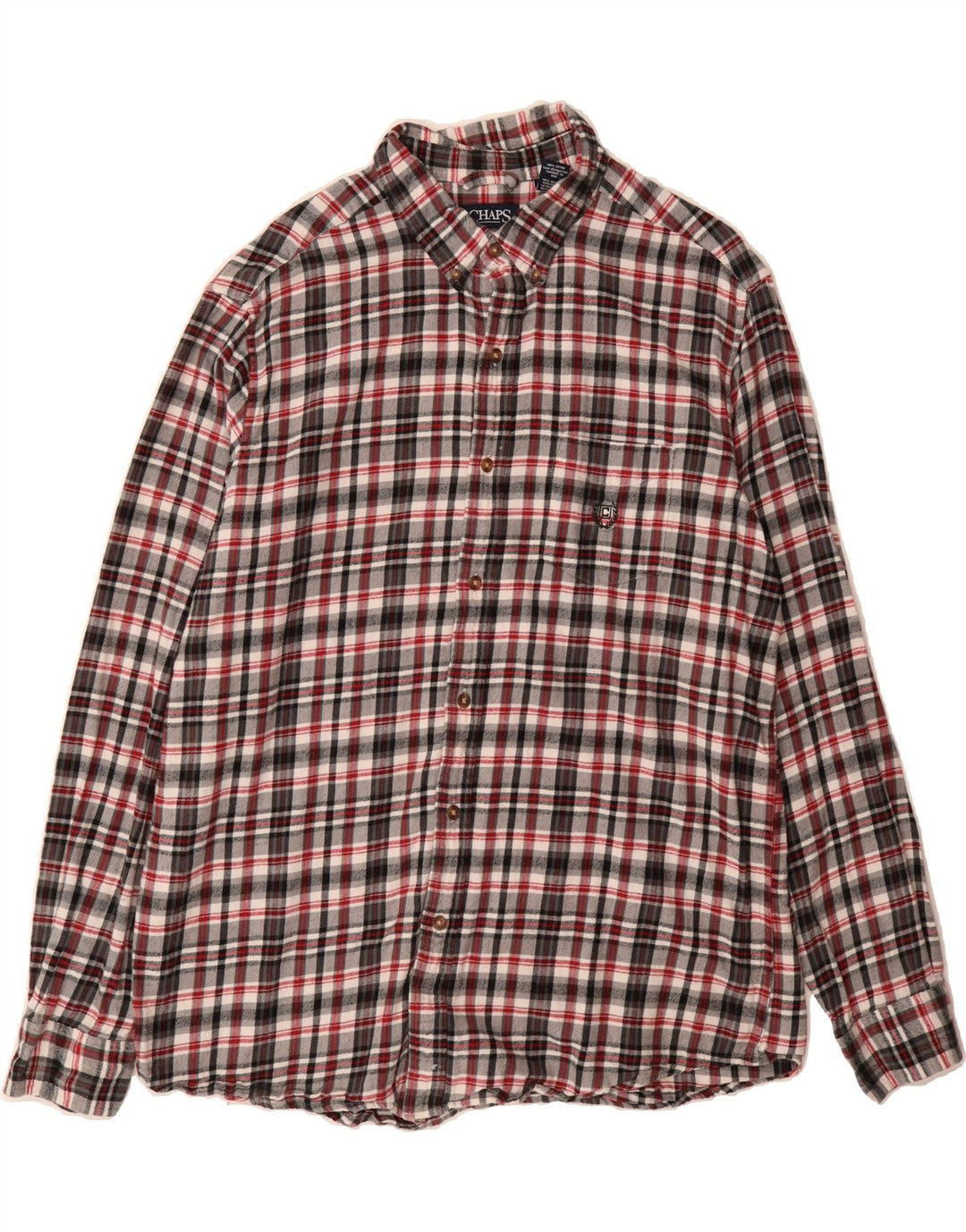 CHAPS Mens Flannel Shirt XL Multicoloured Check Cotton Vintage Chaps and Second-Hand Chaps from Messina Hembry 
