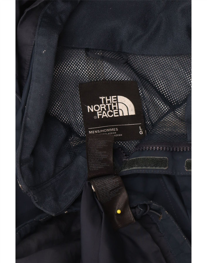 The North Face Regnjakke med hætte til mænd UK 40 Large Navy Blue Polyester