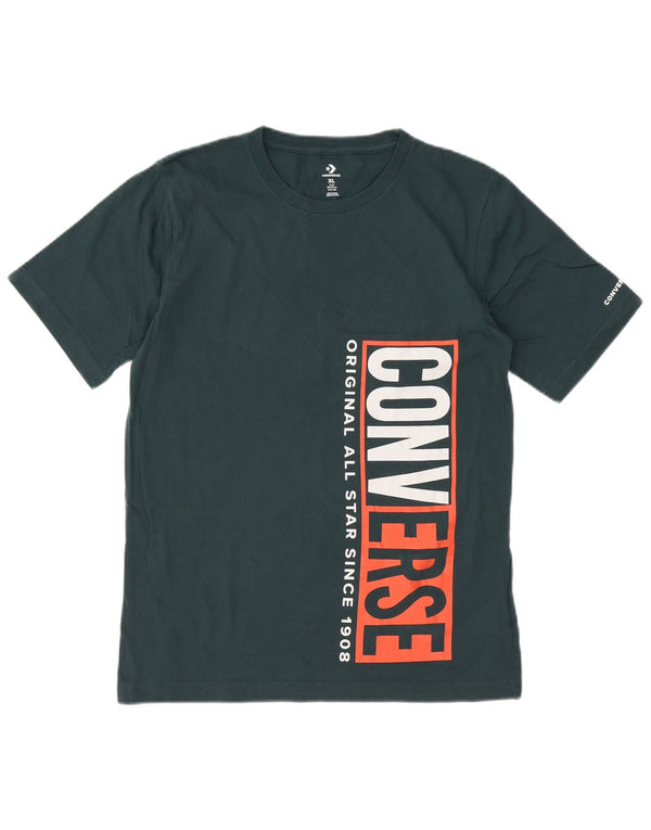 Converse Boys Grafisk T-Shirt Top 13-14 år XL Grøn Bomuld