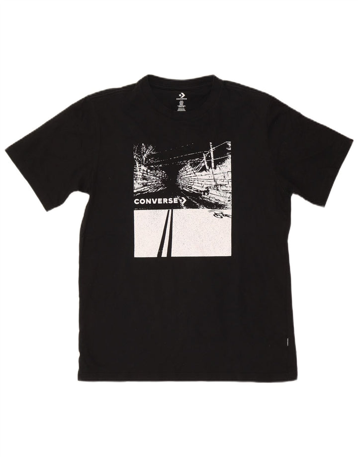 Converse Herre grafisk T-shirt Top Medium Sort Bomuld