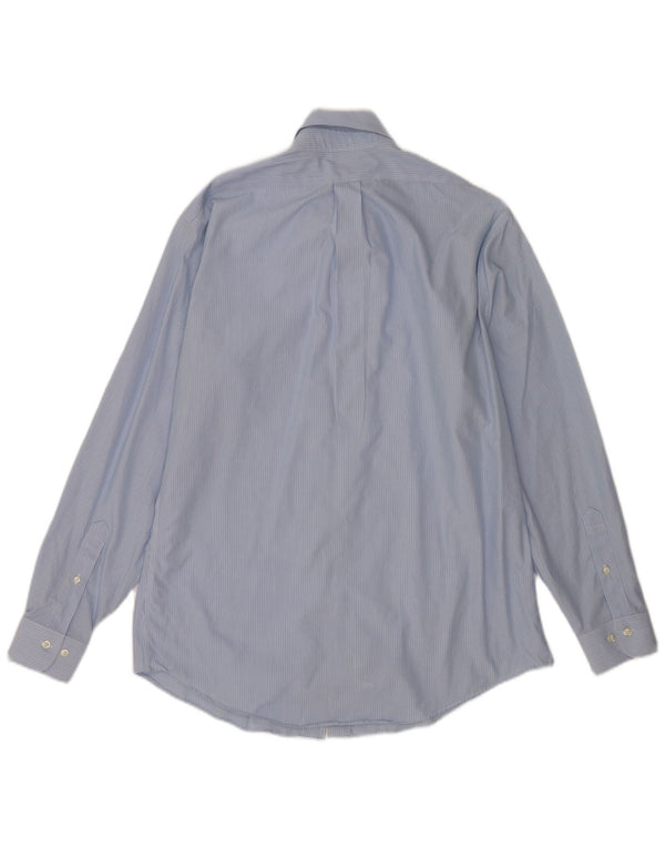 Brooks Brothers Herre Regent-skjorte str. 16 4/5 Large Blue Pinstripe Cotton