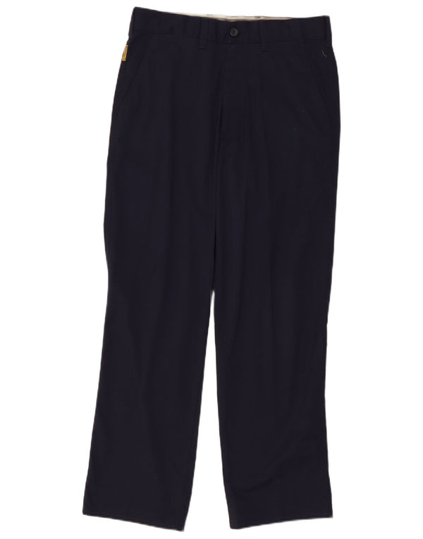 Armani Lige Chinobukser til mænd IT 46 Small W30 L30 Marineblå Polyester