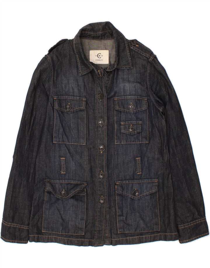 CERRUTI Womens Denim Jacket IT 44 Medium Black Cotton Vintage Cerruti and Second-Hand Cerruti from Messina Hembry 